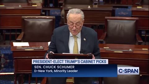 CHUCK SCHUMER: Mr. Hegseth's background is deeply troubling, excessive drinking,sexual assault.