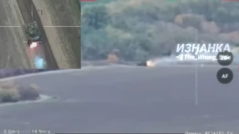 Defeat of a Ukrainian Tank While Retreating From a Firing Position