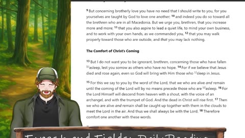 Forest and Fields Daily reading: 1 Thessalonians 4