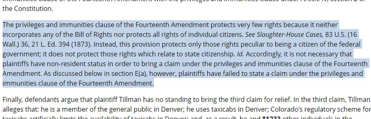 The 14th Amendment and the U.S. (Federal) Citizen Deception (Case Law) By Yusef El