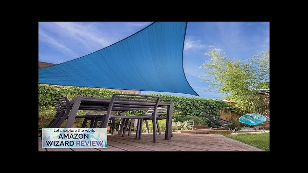 Lumaland Outdoor Sun Shade Sail with Fastening Ropes Triangle 16'x16'x16 Review