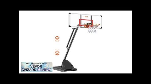 VEVOR Basketball Hoop 7.6-10 ft Adjustable Height Portable Backboard System 50 inch Review