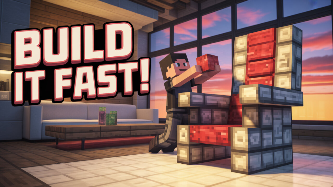 Build a REALISTIC Minecraft Chair Fast and Easy!