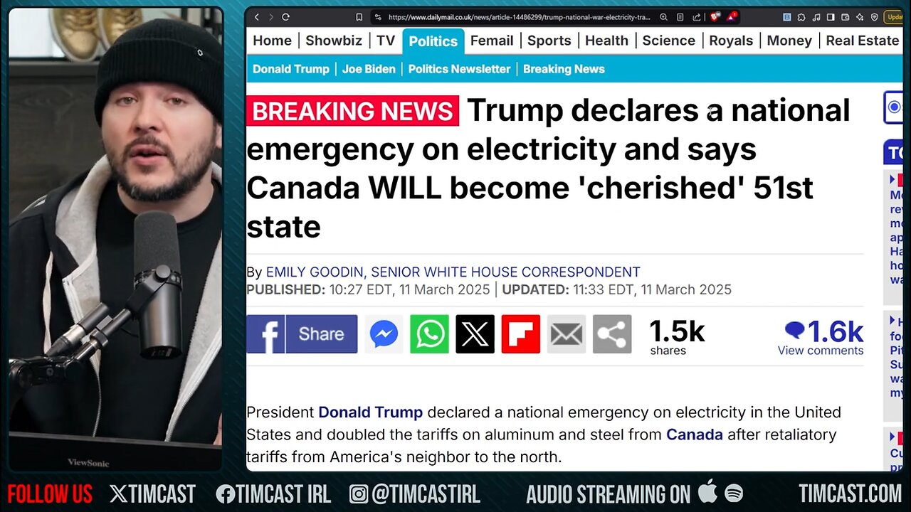 Trump Declares NATIONAL EMERGENCY As Canadian Premiere THREATENS Americans With SHUTTERING Power