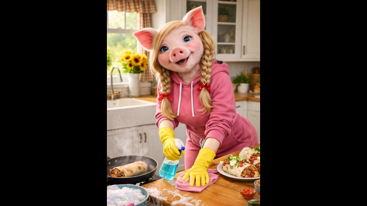 cooking dinner and cleaning kitchen