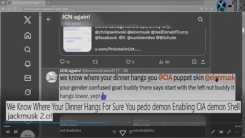 We Know Where Your Dinner Hangs For Sure You pedo demon Enabling CIA demon Shell jackmusk 2.o!