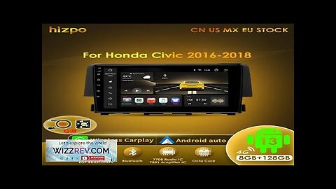 Hizpo Android 13 Car Multimedia DSP For Honda Civic 10th 2016-2021 Radio Review