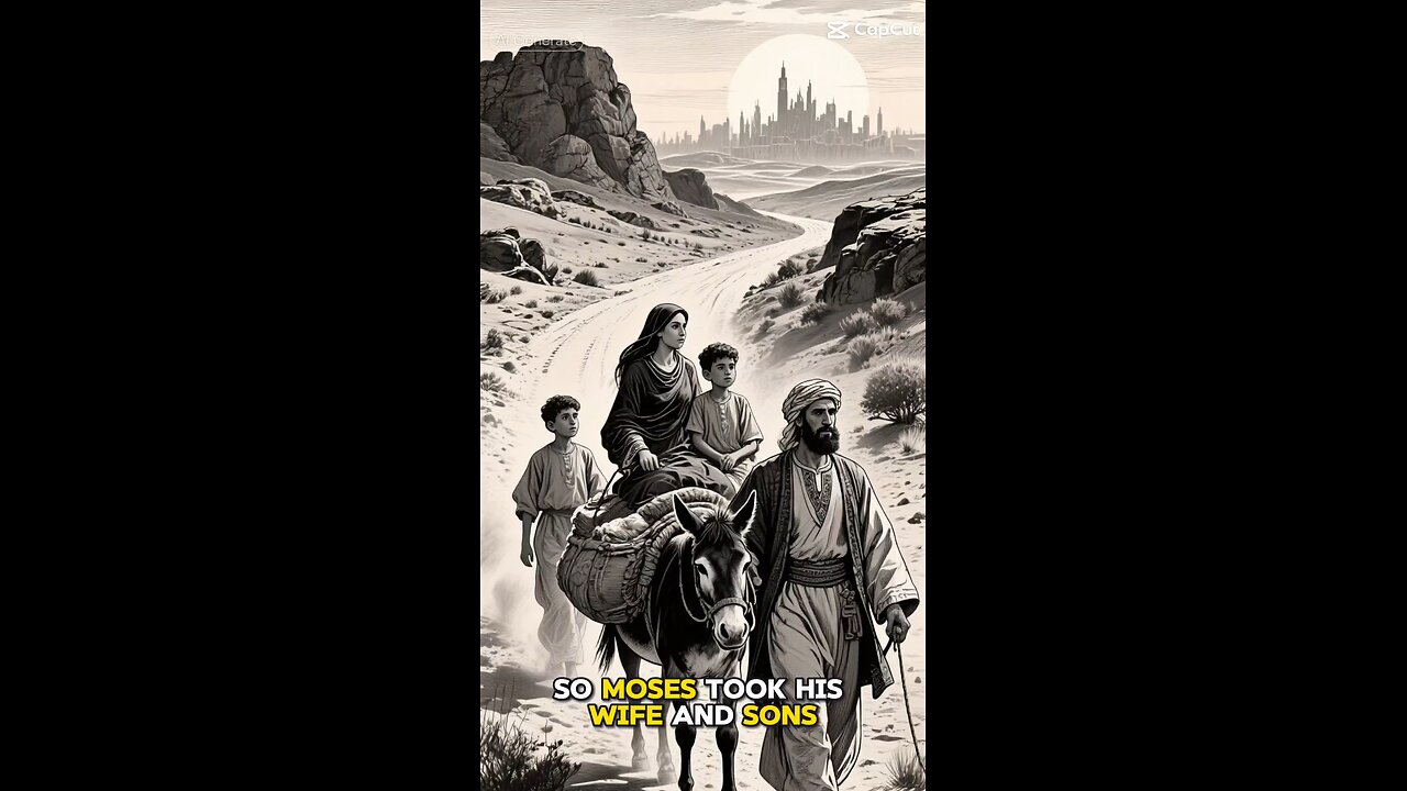 “So Moses took his wife and sons, put them on a donkey and started back to Egypt.” – Exodus 4:20