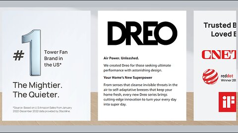 Dreo Tower Fan for Bedroom