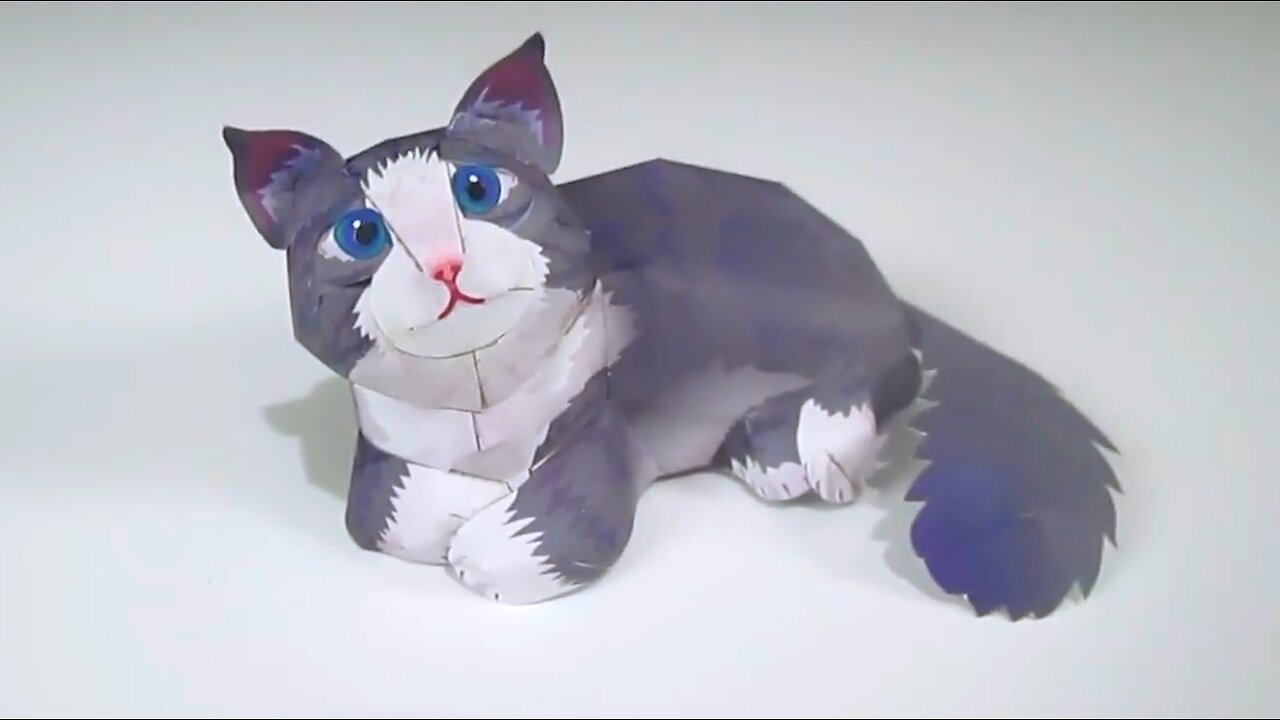 COMO FAZER UM GATINHO DE PAPEL - PAPERCRAFT