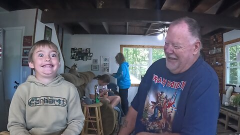 Jackson interviews Grandpa Jack. Dinosaurs Geocaching Care Bears and more