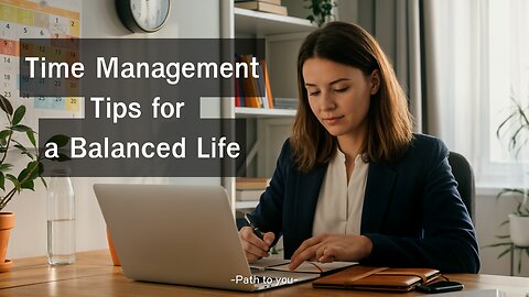 Time Management Tips for a Balanced Life | Path to You