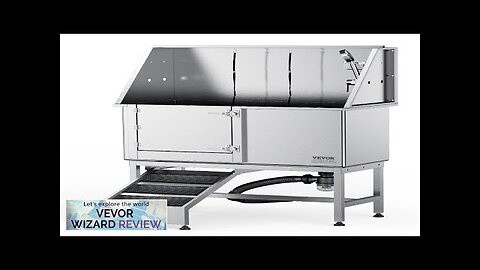 VEVOR 50" Pet Dog Bathing Station w/Ramp Professional Stainless Steel Dog Grooming Review