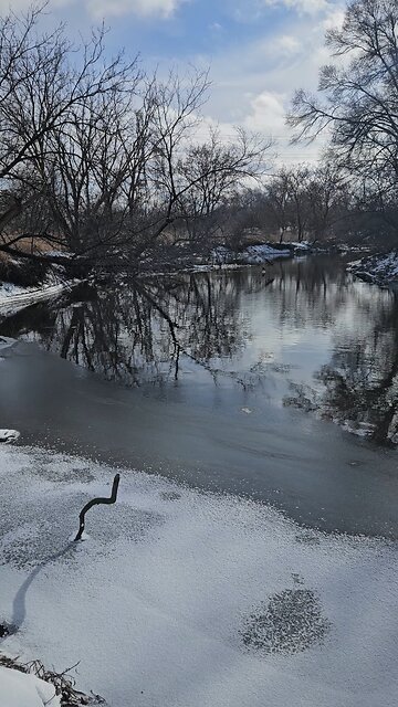 Salt Creek Freezing While Da Bears Play