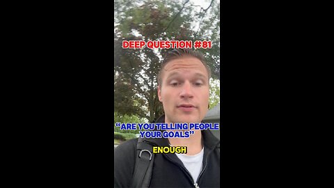 DEEP QUESTION #81 "Are you putting love on hold for your career?"