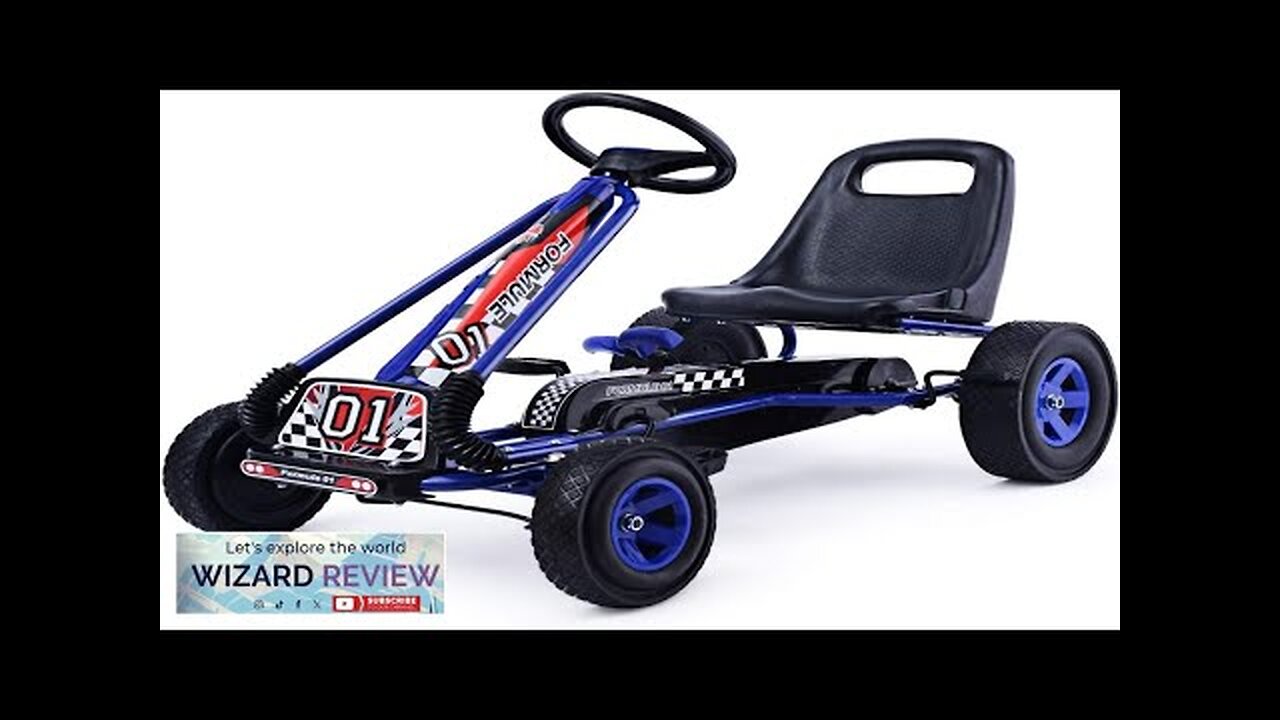 Costzon Go Kart for Kids 4 Wheel Off-Road Pedal Go Cart w/Adjustable Review