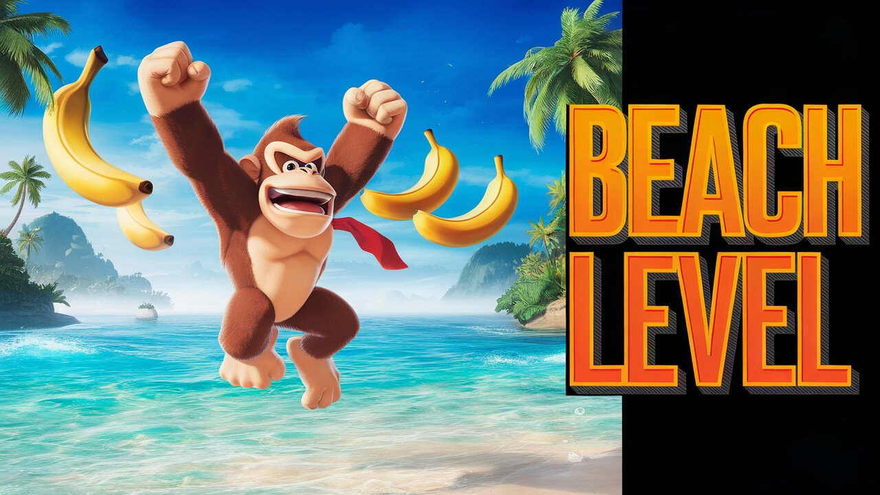 Donkey Kong Country Returns HD Switch [Beach] (All Collectables)