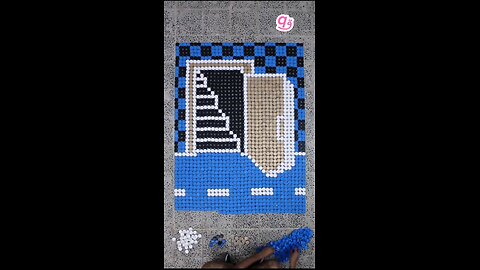 We built a #3D door illusion using 1,872 bottle caps! 🚪✨