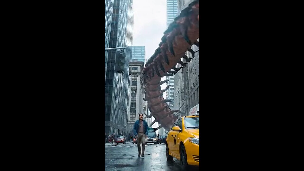 Huge centipede attacks city