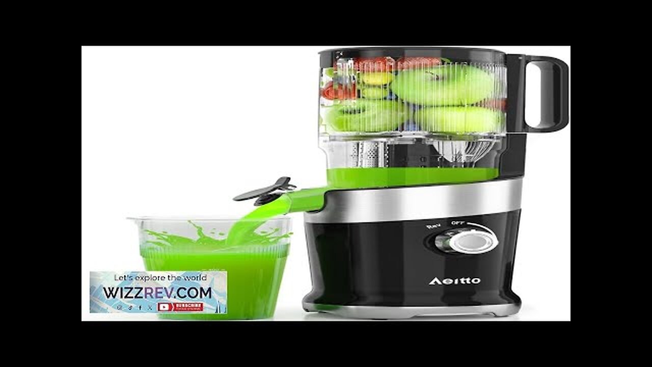 Juicer Machines Aeitto Cold Press Juicer with 4.9" Large Feed Chute Masticating Review