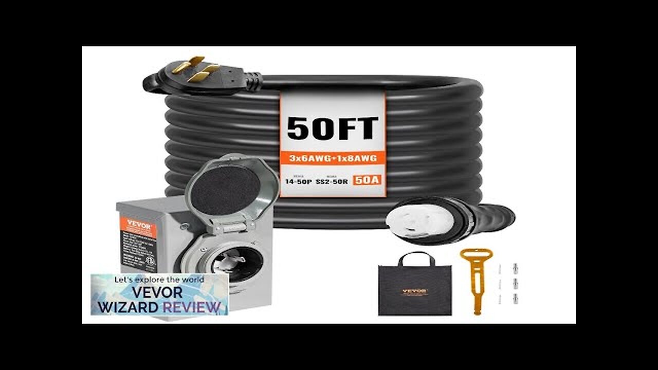 VEVOR 50 Amp Generator Cord and Power Inlet Box Kit 50FT NEMA Review