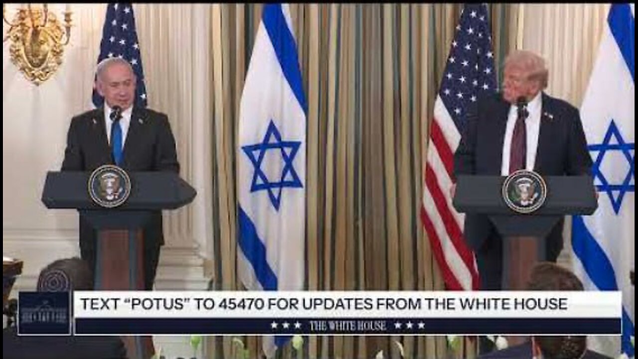 Trump Participates in a Press Conference with Netanyahu