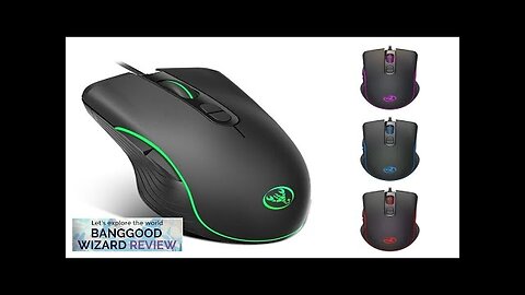 HXSJ A867 RGB Wired Gaming Mouse 1000/1600/3200/6400DPI 7-Keys Ergonomics Gamer Mice Review