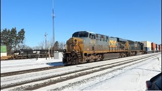 Norfolk Southern and CSX Intermodal Train Meet from Berea, Ohio January 18, 2026