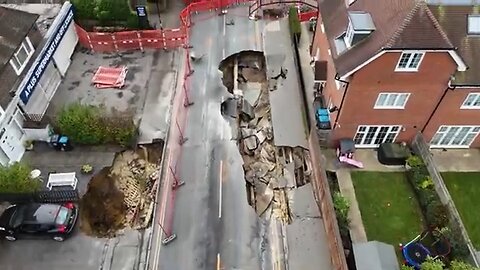 Major incident as second sinkhole opens up in village high street