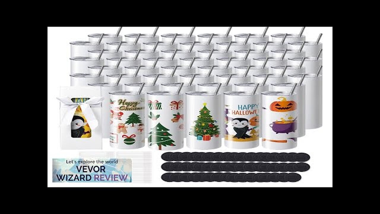 VEVOR 50 Pack Sublimation Tumblers 20oz Skinny Straight Stainless Steel Sublimation Review