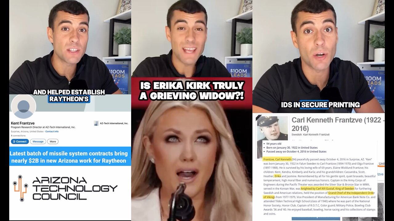 ⬛️🔺🇺🇸 ERIKA KIRK'S FAMILY TIES ▪️ U.S. & ISRAEL MILITARY INDUSTRIAL COMPLEX, DOD, DEPT OF WAR