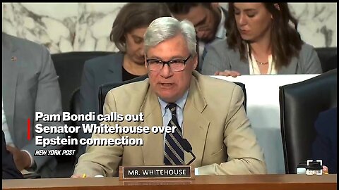 PAM BONDI DEFLECTS QUESTIONS FROM SEN WHITEHOUSE OVER TRUMP EPSTEIN CONNECTION 🔥