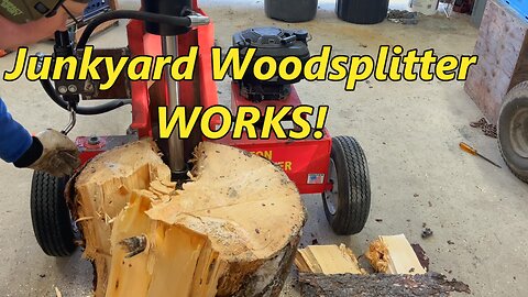 Junkyard Wood Splitter- It Works!