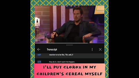 I'll put Clorox in my children's cereal myself