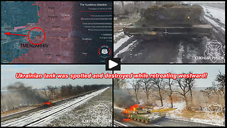 Ulakly area: Russian wired FPV drones burn another Ukrainian tank