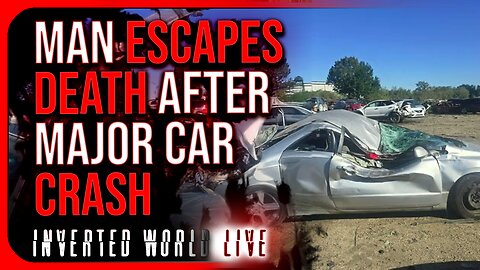 Man Escapes Death After Major Car Crash