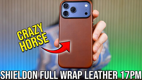 SHIELDON Crazy Horse Leather MagSafe Case for iPhone 17 Pro Max with Metal Buttons.