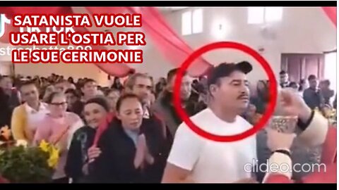 SATANISTA VUOLE RUBARE L'OSTIA PER I SUOI SCOPI IL SACERDOTE SE NE ACCORGE