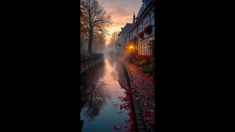 English Countryside, 🎶✨As the warm glow of sunset dances across the tranquil English countryside