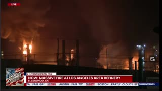 large LA refinery fire this morning