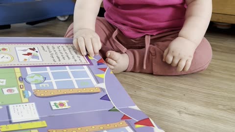 Storytime with Baby Kayla 💖 She’s totally into her Peppa Pig book today