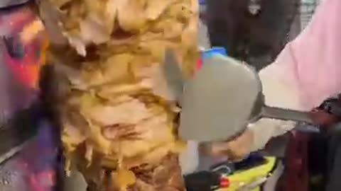 Double Layer Doner: Chicken on Top, Beef Below!