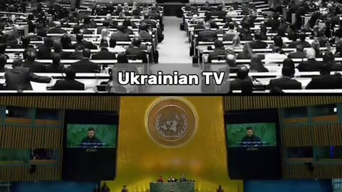 🎥📺 Ukraine Russia War | Ukrainian TV Uses AI to Boost Zelensky's UN Speech Crowd | RCF