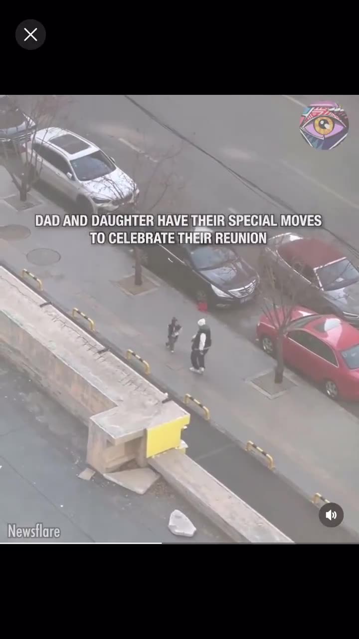 Daily daddy/daughter dance picking her up from school