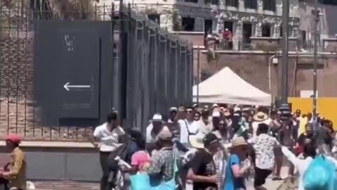 Here's what tourists see outside Colosseum in Rome. A jungle without rules