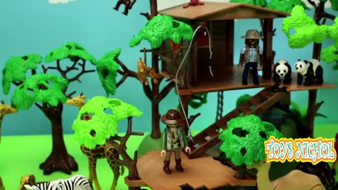 Hippos and Rhinos Fight Over the River to Drink on Hot Afternoons