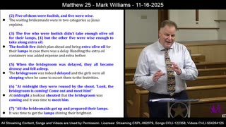 Matthew 25 - Mark Williams - 11-16-2025
