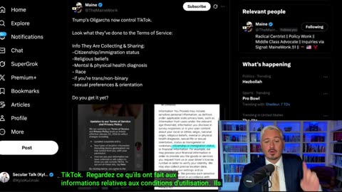 TOUTE CENSURE DE TRUMP ET D'ISRAHELL BANNIE DE TIK TOK = AUTODESTRUCTION