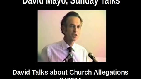 David Talks about Church Allegations
