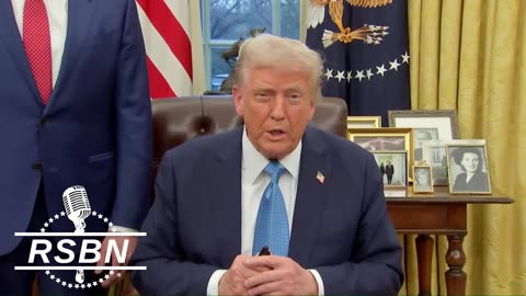RSBN - WATCH: President Trump Signs Executive Orders in the Oval Office - 1/31/25